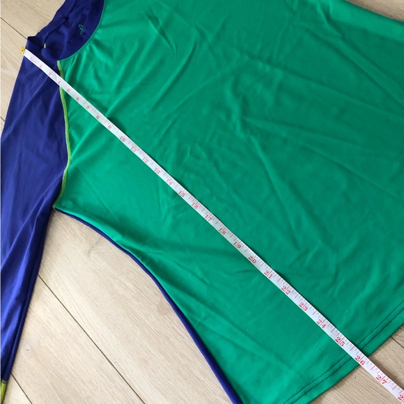 Prana Workout Surfer Long Sleeve T Shirt in Blue & Green Size M - Picture 10 of 10